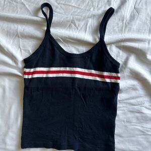 Brandy Melville Black and Red Crop Camisole Top
